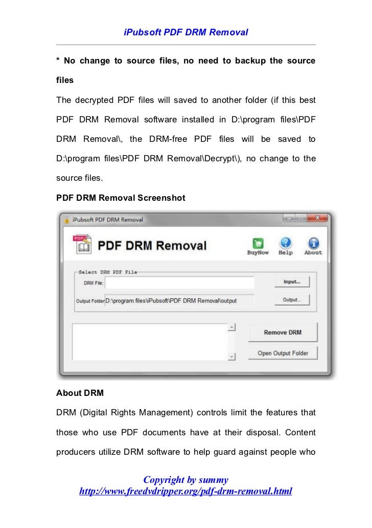 ipubsoft pdf drm removal